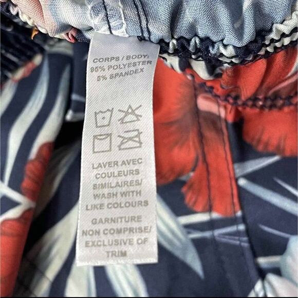 Kyodan Swim Large Board Shorts UPF 40 Quick Dry Floral Hawaiian Drawstring New - Picture 5 of 5